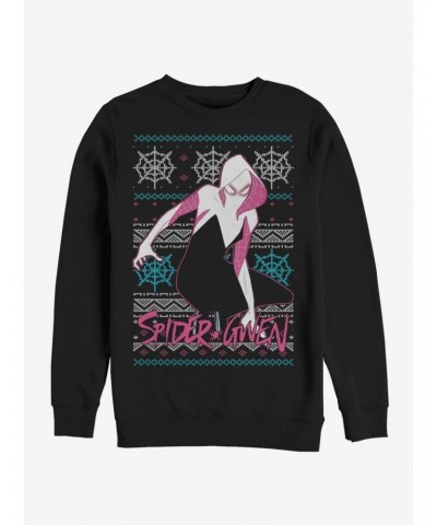 Marvel Spider-Man: Into The Spider-Verse Spider-Gwen Gwen Seperated- Spider-Gwen Sweater Sweatshirt $11.22 Sweatshirts