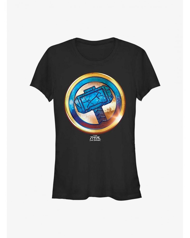 Marvel Thor: Love and Thunder Mjolnir Girls T-Shirt $6.97 T-Shirts