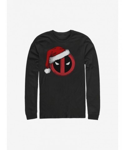 Marvel Deadpool Santa Hat Christmas Long-Sleeve T-Shirt $11.05 T-Shirts