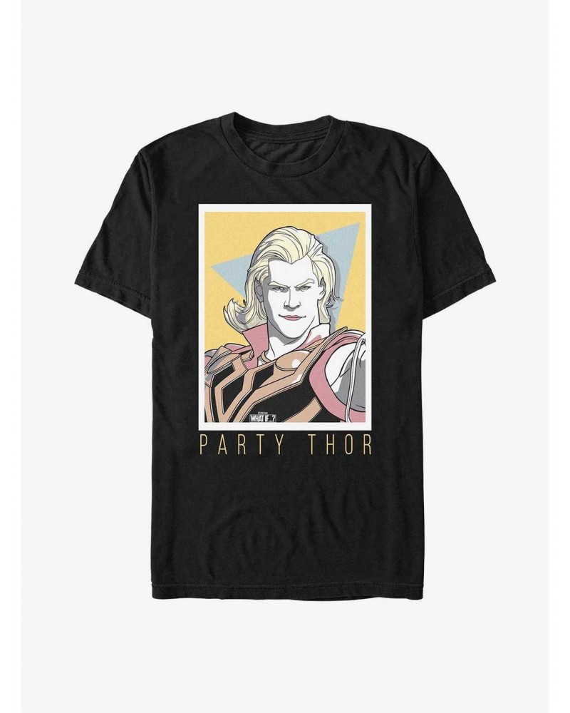 Marvel What If...? Simple Party Thor T-Shirt $6.69 T-Shirts
