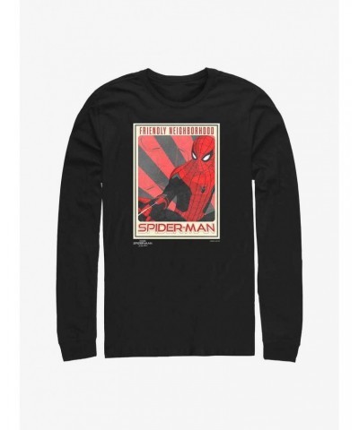Marvel Spider-Man: No Way Home The Friendly Spider Long-Sleeve T-Shirt $11.58 T-Shirts