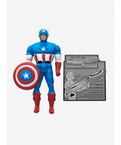 Marvel Captain America Retro Action Figure 80 Years Enamel Pin Set $9.83 Pin Set