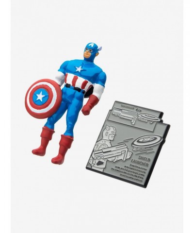Marvel Captain America Retro Action Figure 80 Years Enamel Pin Set $9.83 Pin Set