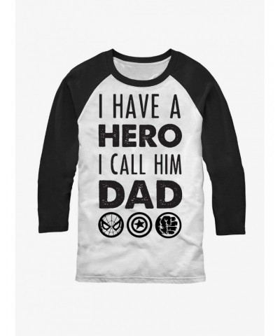 Marvel Avengers Hero Dad Raglan T-Shirt $10.69 T-Shirts