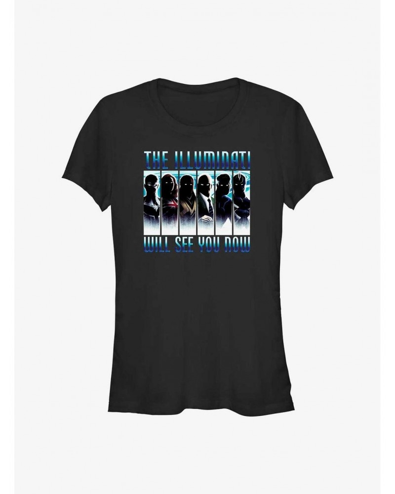 Marvel Doctor Strange In The Multiverse Of Madness Illuminati Panels Girl's T-Shirt $9.36 T-Shirts