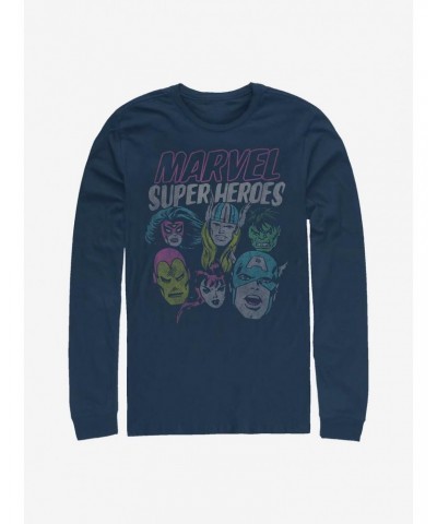 Marvel Avengers Grunge Heroes Long-Sleeve T-Shirt $10.26 T-Shirts