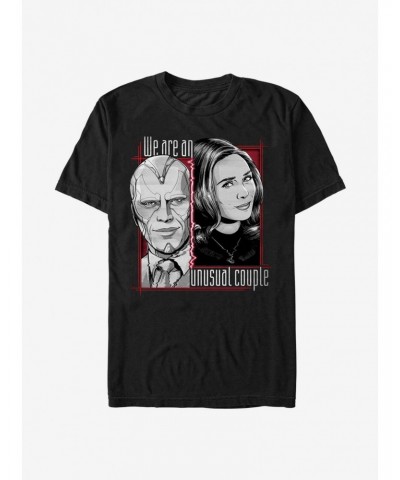 Marvel WandaVision Halftone Unusual Couple T-Shirt $9.18 T-Shirts