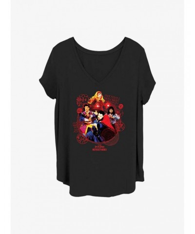 Marvel Doctor Strange In The Multiverse of Madness Badge Of Heroes Girls T-Shirt Plus Size $6.94 T-Shirts
