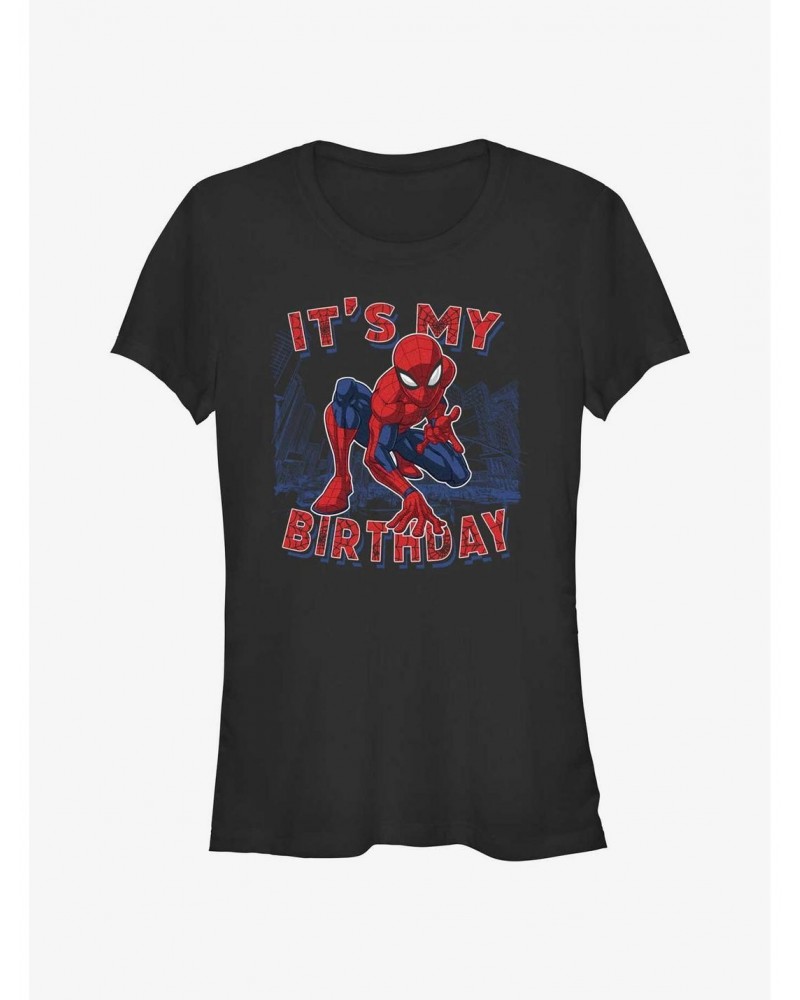 Marvel Spider-Man It's My Birthday Girls T-Shirt $9.16 T-Shirts