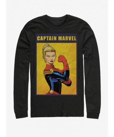 Marvel Captain Marvel The Riveter Long-Sleeve T-Shirt $10.00 T-Shirts