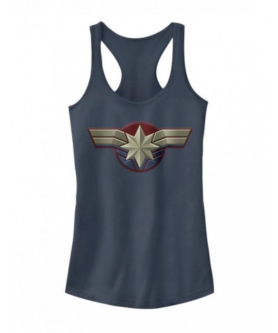 Marvel Captain Marvel Costume Logo Girls Tank $7.37 Tanks