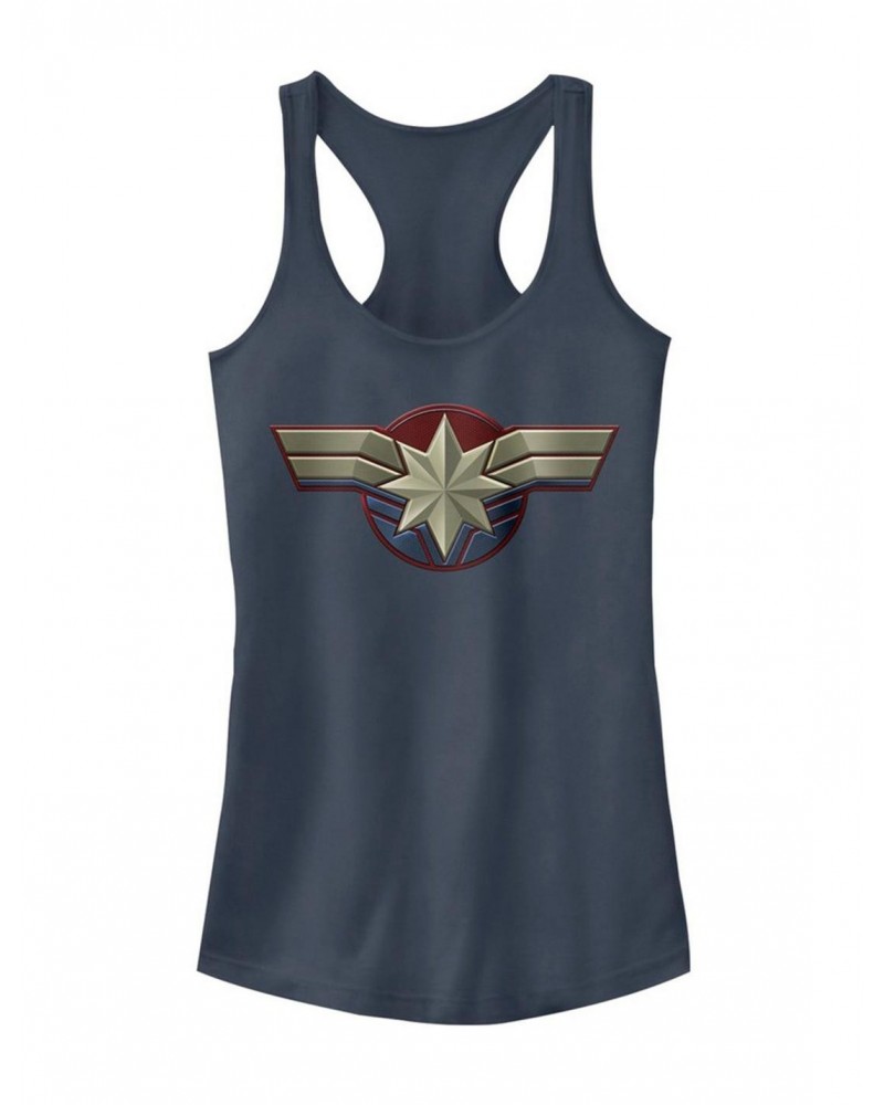 Marvel Captain Marvel Costume Logo Girls Tank $7.37 Tanks