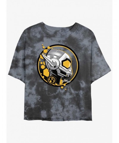 Marvel Ant-Man and the Wasp: Quantumania Wasp Stamp Tie-Dye Girls Crop T-Shirt $9.02 T-Shirts