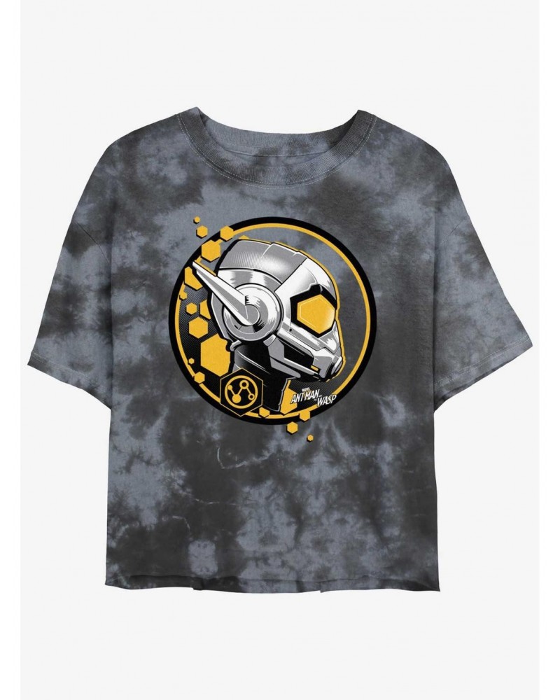 Marvel Ant-Man and the Wasp: Quantumania Wasp Stamp Tie-Dye Girls Crop T-Shirt $9.02 T-Shirts