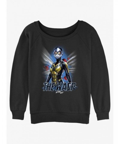 Marvel Ant-Man and the Wasp: Quantumania The Wasp Atom Slouchy Sweatshirt $10.33 Sweatshirts