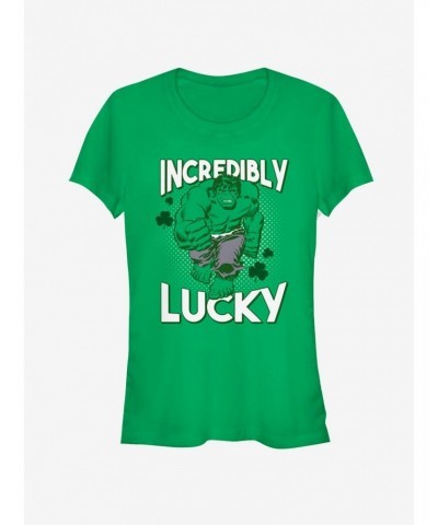Marvel Hulk Incredibly Lucky Girls T-Shirt $5.98 T-Shirts