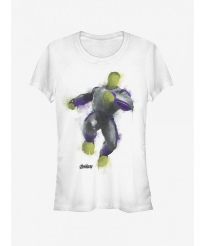 Marvel Avengers: Endgame Hulk Painted Girls White T-Shirt $6.57 T-Shirts
