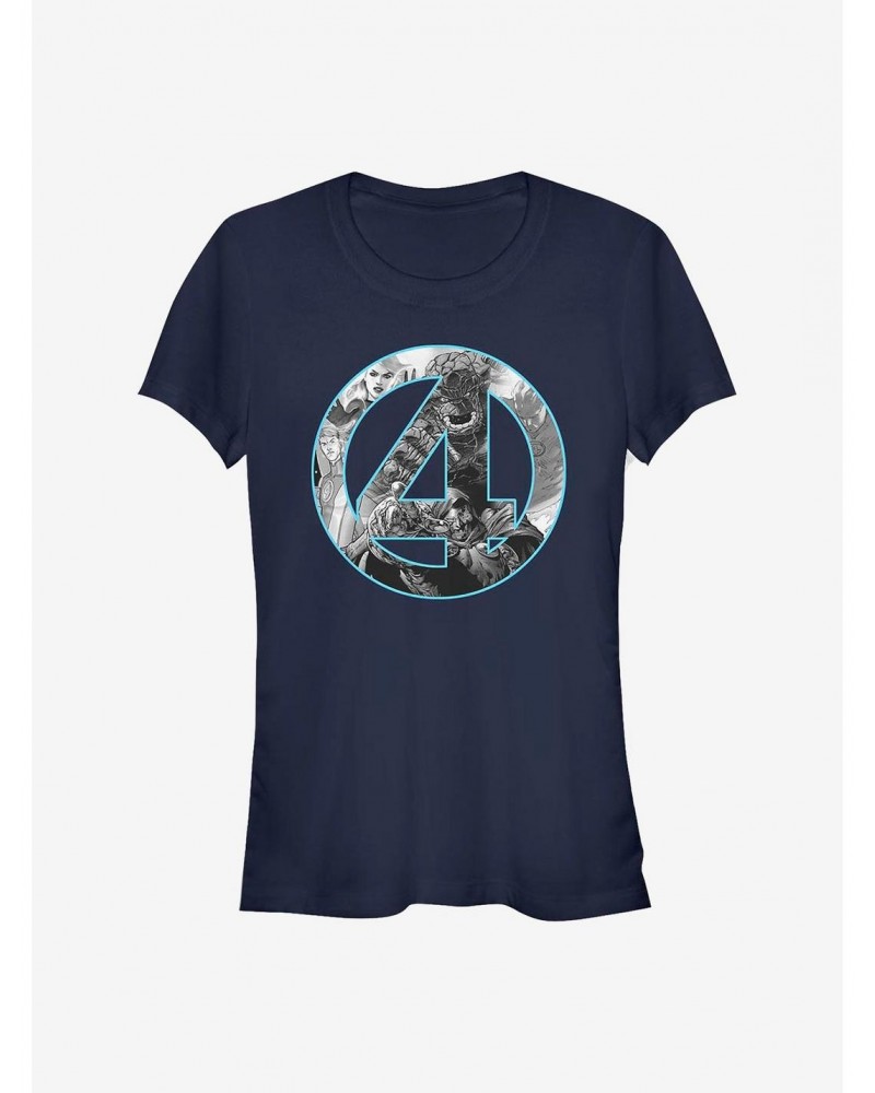Marvel Fantastic Four Four Badge Girls T-Shirt $8.76 T-Shirts