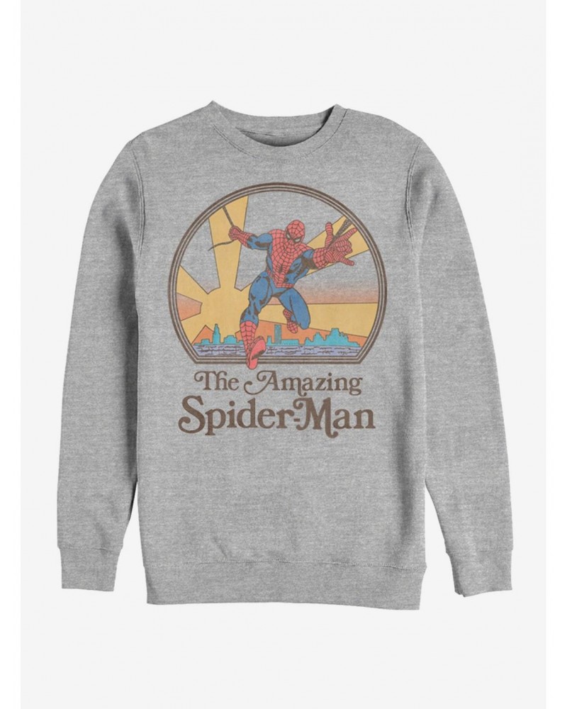 Marvel Spider-Man Amazing Spider-Man 70's Sweatshirt $14.46 Sweatshirts