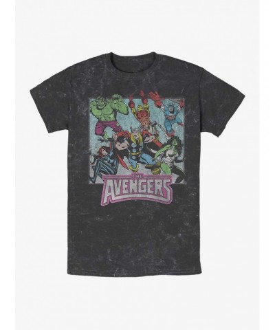 Marvel Avengers Squad Mineral Wash T-Shirt $8.91 T-Shirts