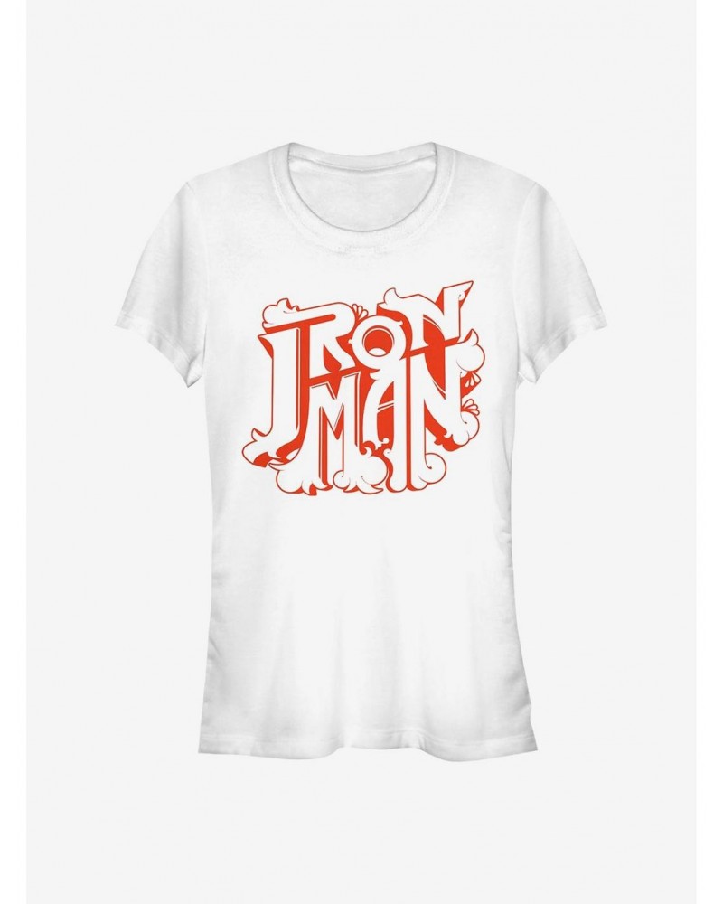 Marvel Iron Man Decor Iron Man Logo Girls T-Shirt $7.57 T-Shirts