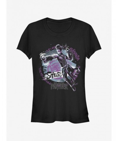 Marvel Black Panther Shuri Jump Night Girls T-Shirt $7.37 T-Shirts