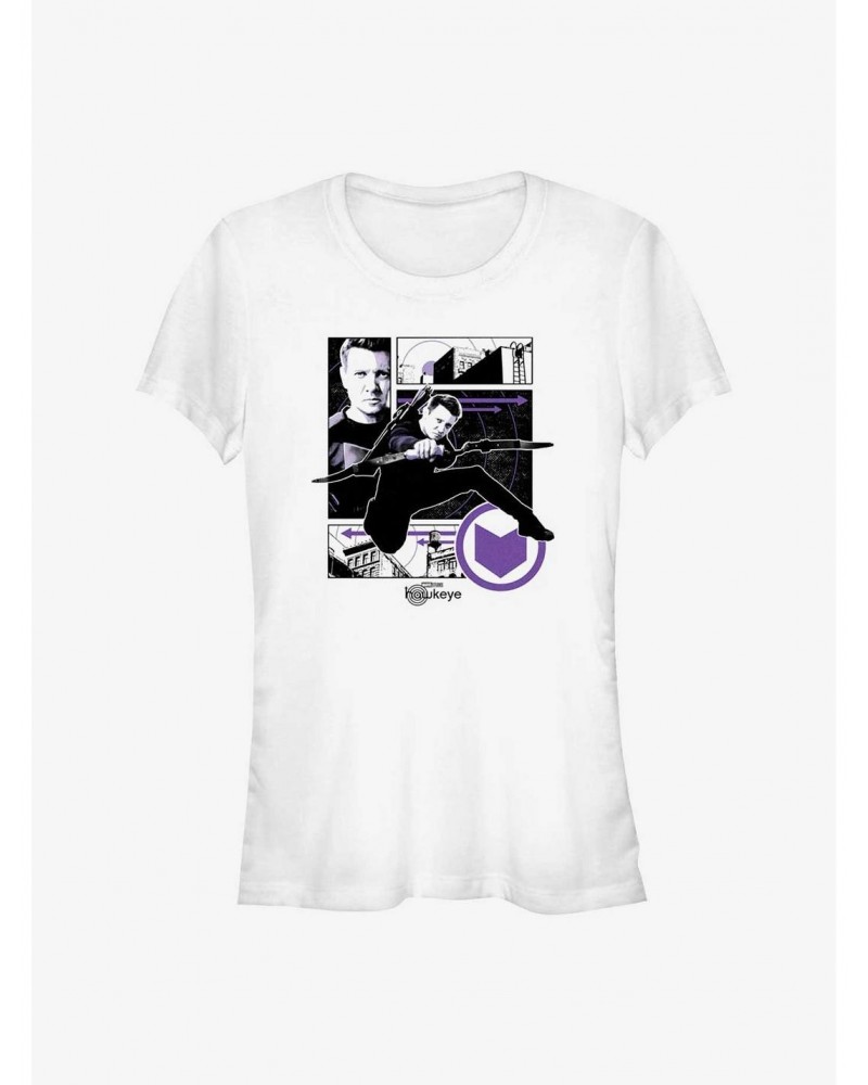 Marvel Hawkeye Hawkeye Graphic Panels Girls T-Shirt $6.57 T-Shirts