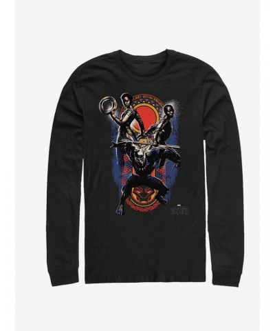 Marvel Black Panther Big Three Long-Sleeve T-Shirt $10.53 T-Shirts