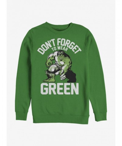 Marvel The Hulk Wear Green Crew Sweatshirt $14.46 Sweatshirts