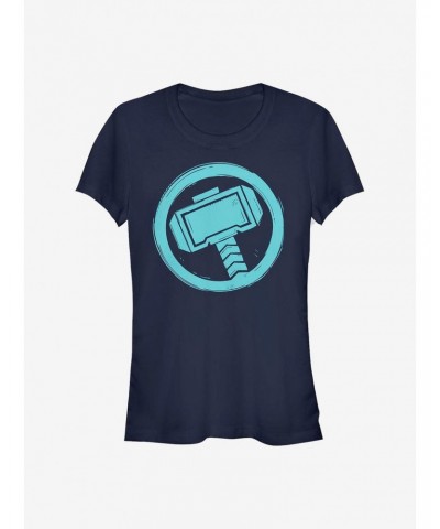 Marvel Thor Woodcut Thor Girls T-Shirt $5.98 T-Shirts