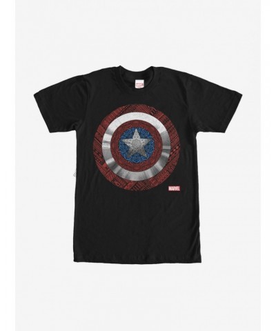 Marvel Ornate Captain America Shield T-Shirt $7.84 T-Shirts