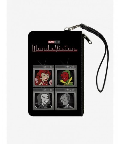Marvel WandaVision Scarlet Witch and Vision Television Canvas Clutch Wallet $8.78 Wallets