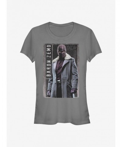 Marvel The Falcon And The Winter Soldier Baron Panel Girls T-Shirt $9.56 T-Shirts