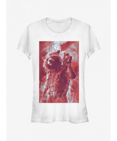 Marvel Avengers: Endgame Rocket Painted Girls T-Shirt $6.97 T-Shirts