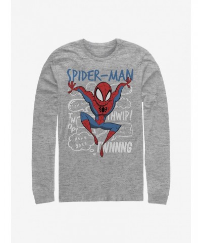 Marvel Spider-Man Spidey Doodle Thoughts Long-Sleeve T-Shirt $9.74 T-Shirts
