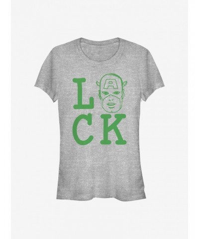 Marvel Captain America Captain Of Luck Girls T-Shirt $9.96 T-Shirts