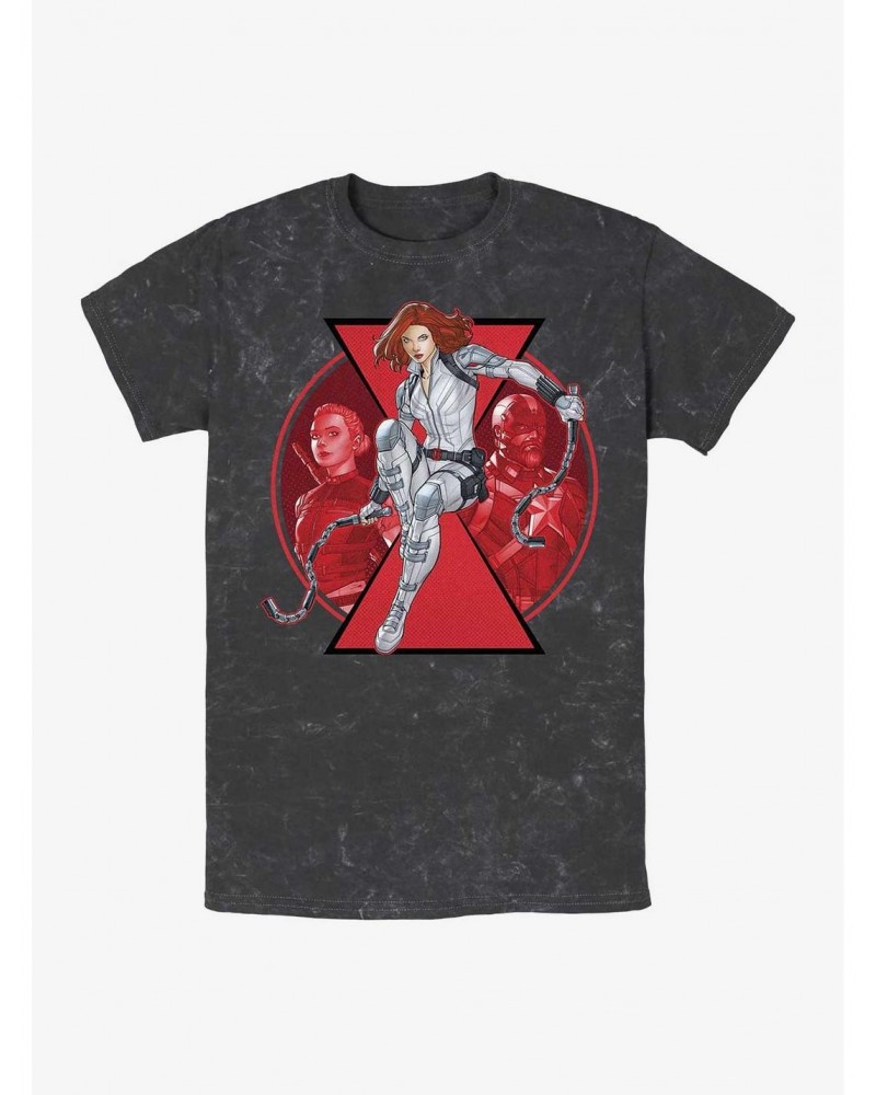 Marvel Black Widow Team Widow Mineral Wash T-Shirt $8.70 T-Shirts