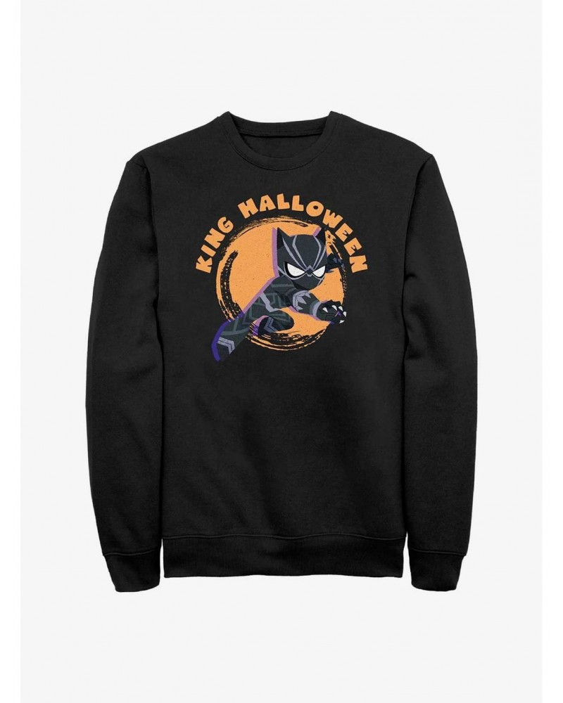 Marvel Black Panther King Halloween Sweatshirt $14.76 Sweatshirts