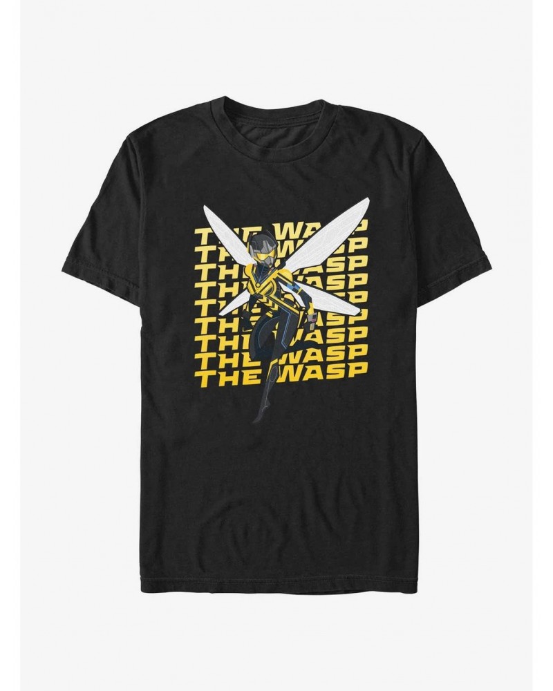 Marvel Ant-Man and the Wasp: Quantumania Wasp Text Wall Extra Soft T-Shirt $9.57 T-Shirts