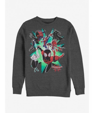 Marvel Spider-Man: Into The Spider-Verse Group Sweatshirt $11.22 Sweatshirts